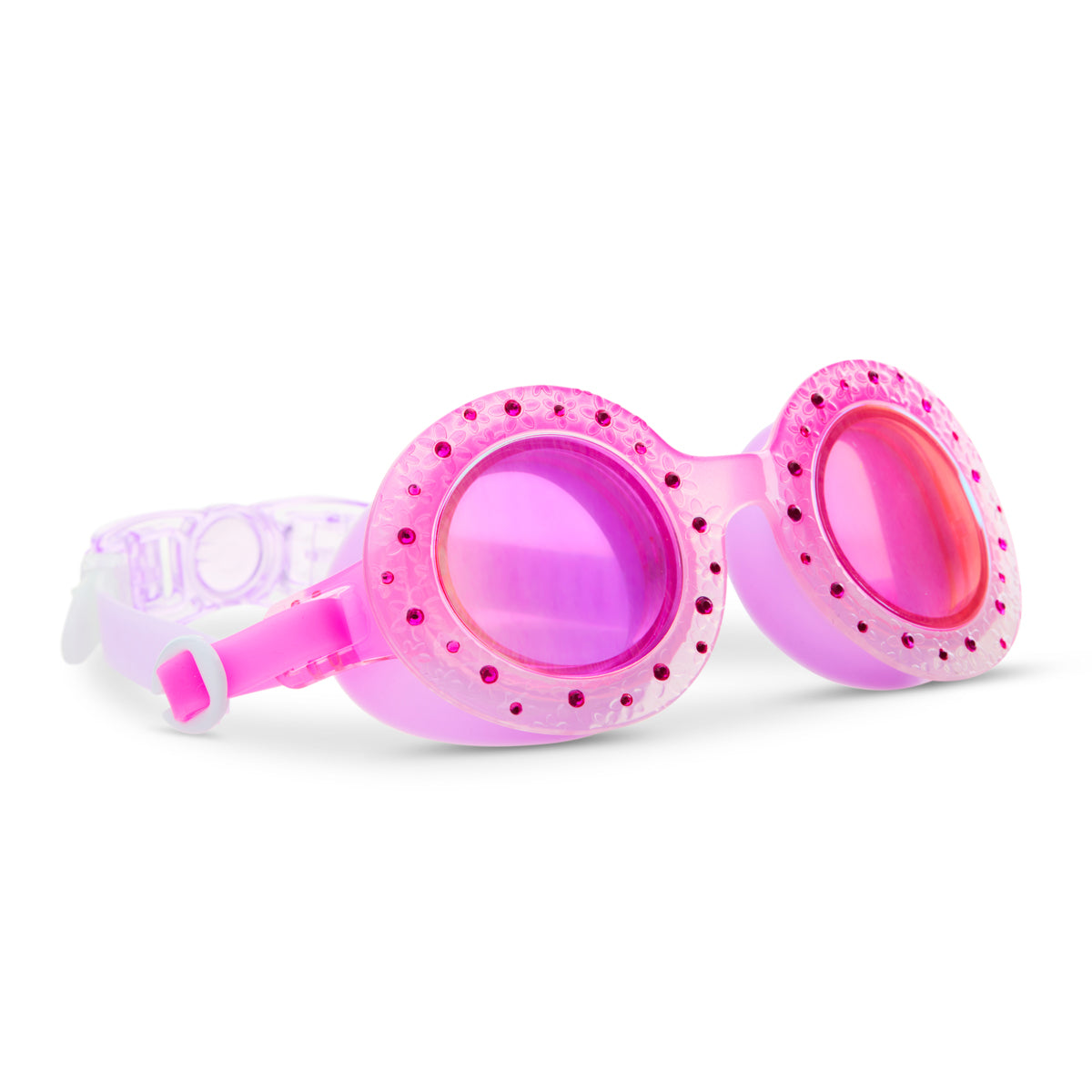 Blush Begonia Budding Flowers Swim Goggles
