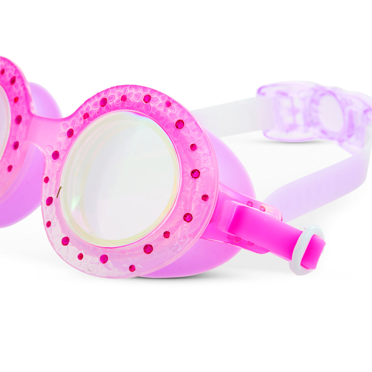 Blush Begonia Budding Flowers Swim Goggles