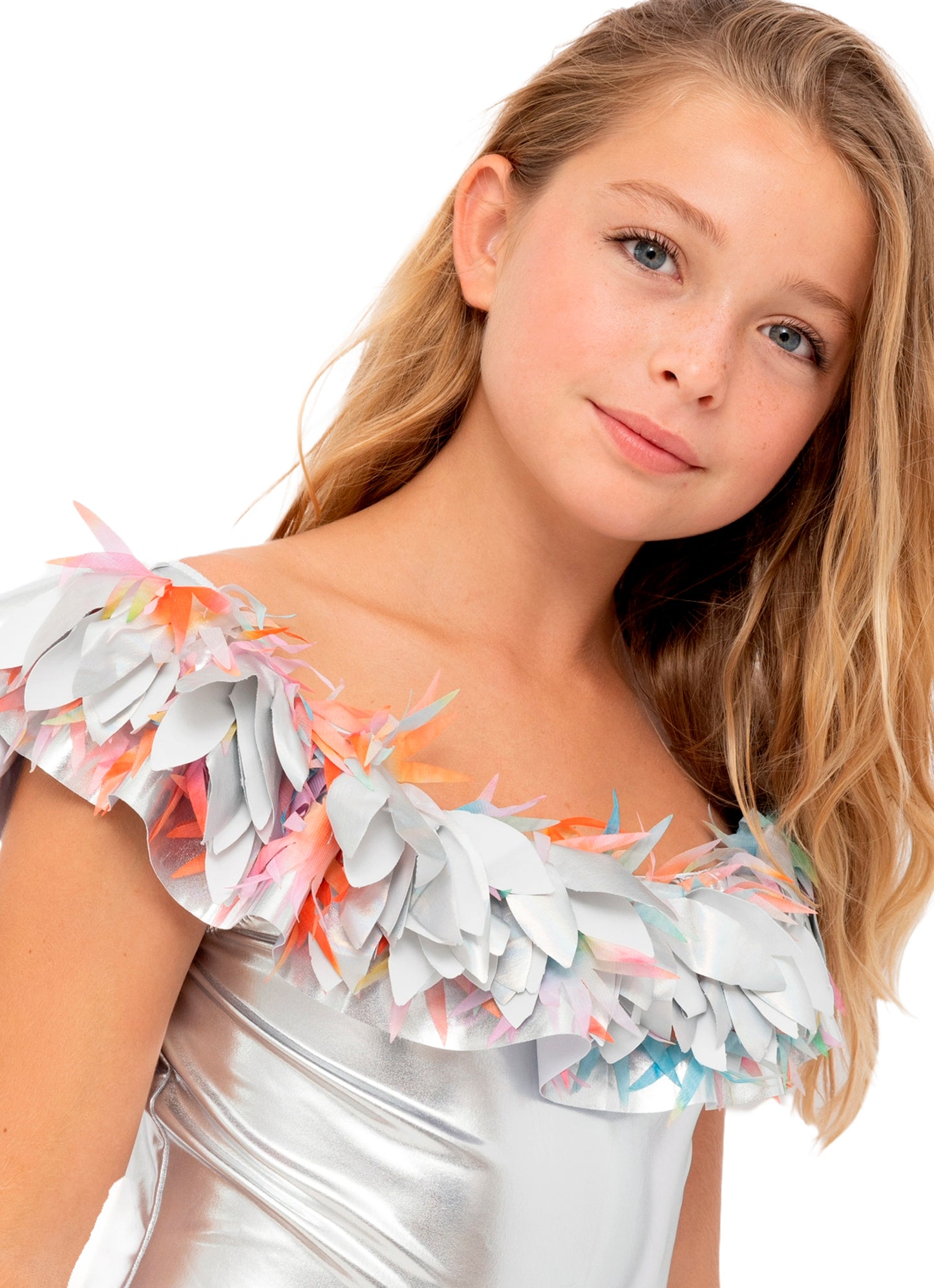 silver swimsuit for girls, silver swimwear for girls