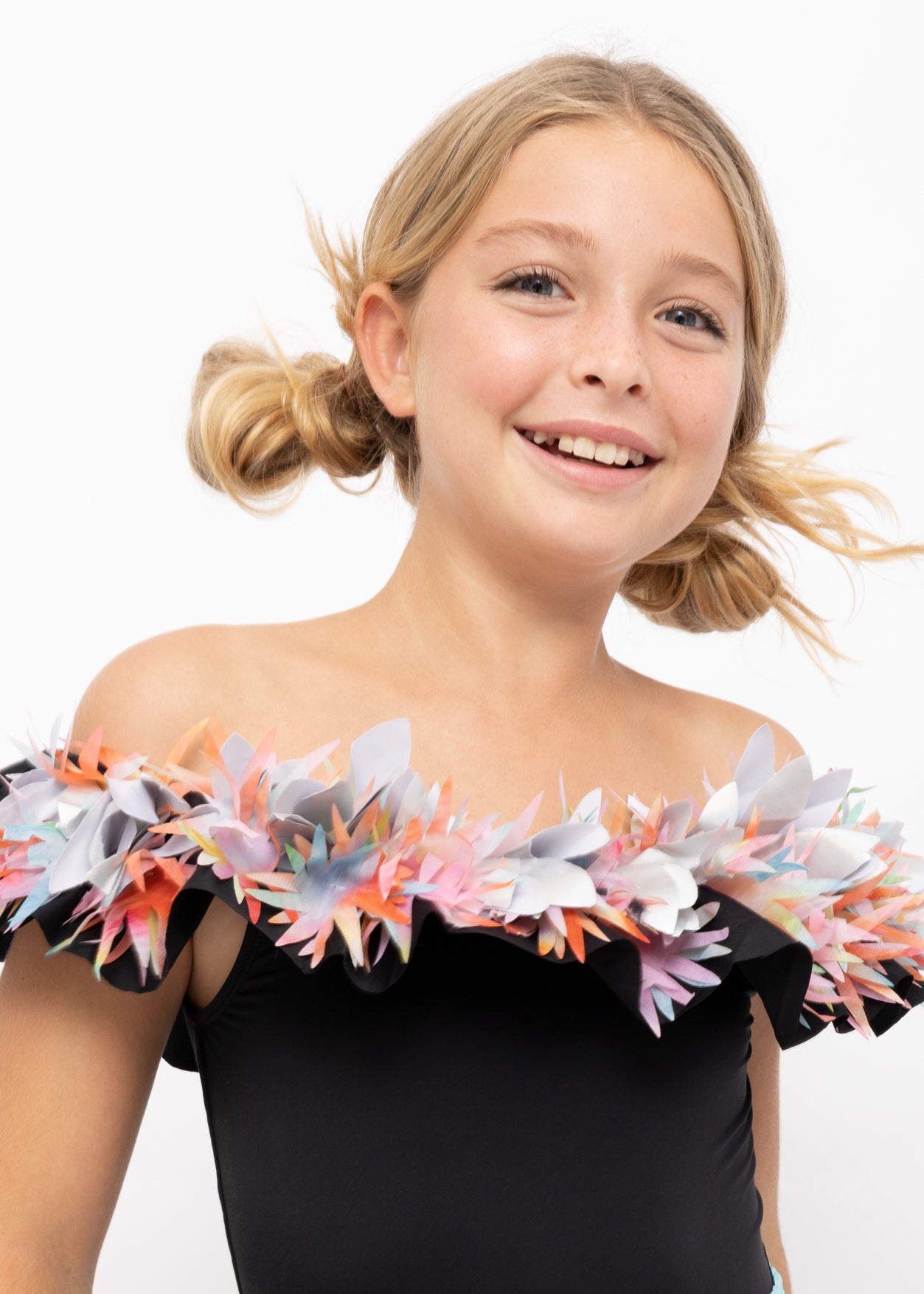 beachwear for girls, swimwear for girls, swimsuit with flowers for girls