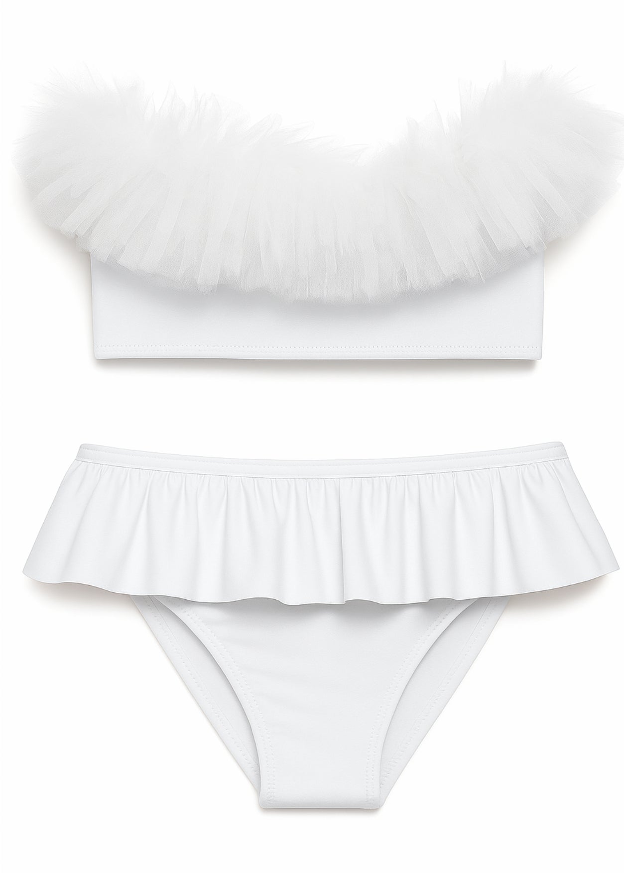 White Tulle Bikini