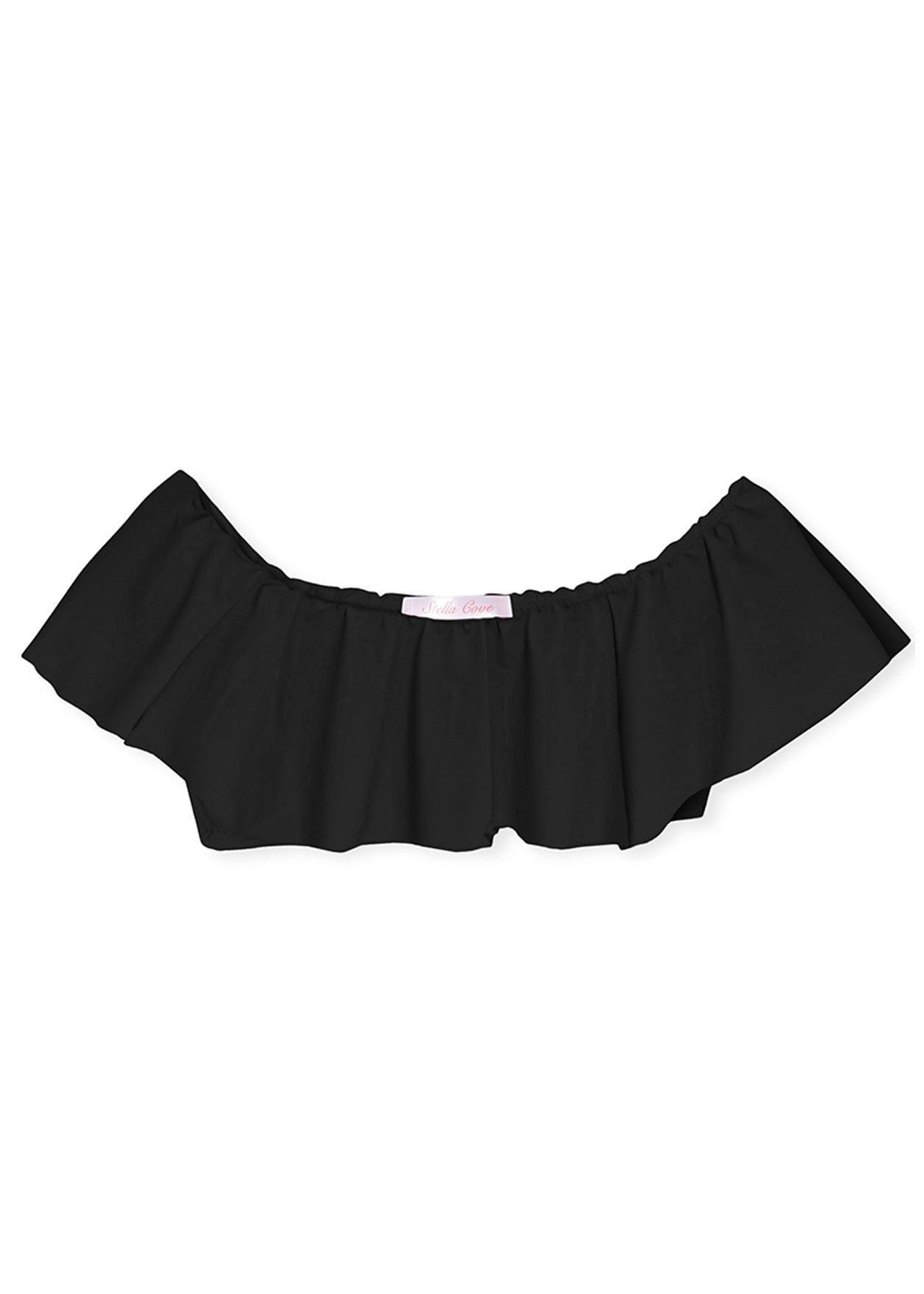 black ruffle bikini top for girl