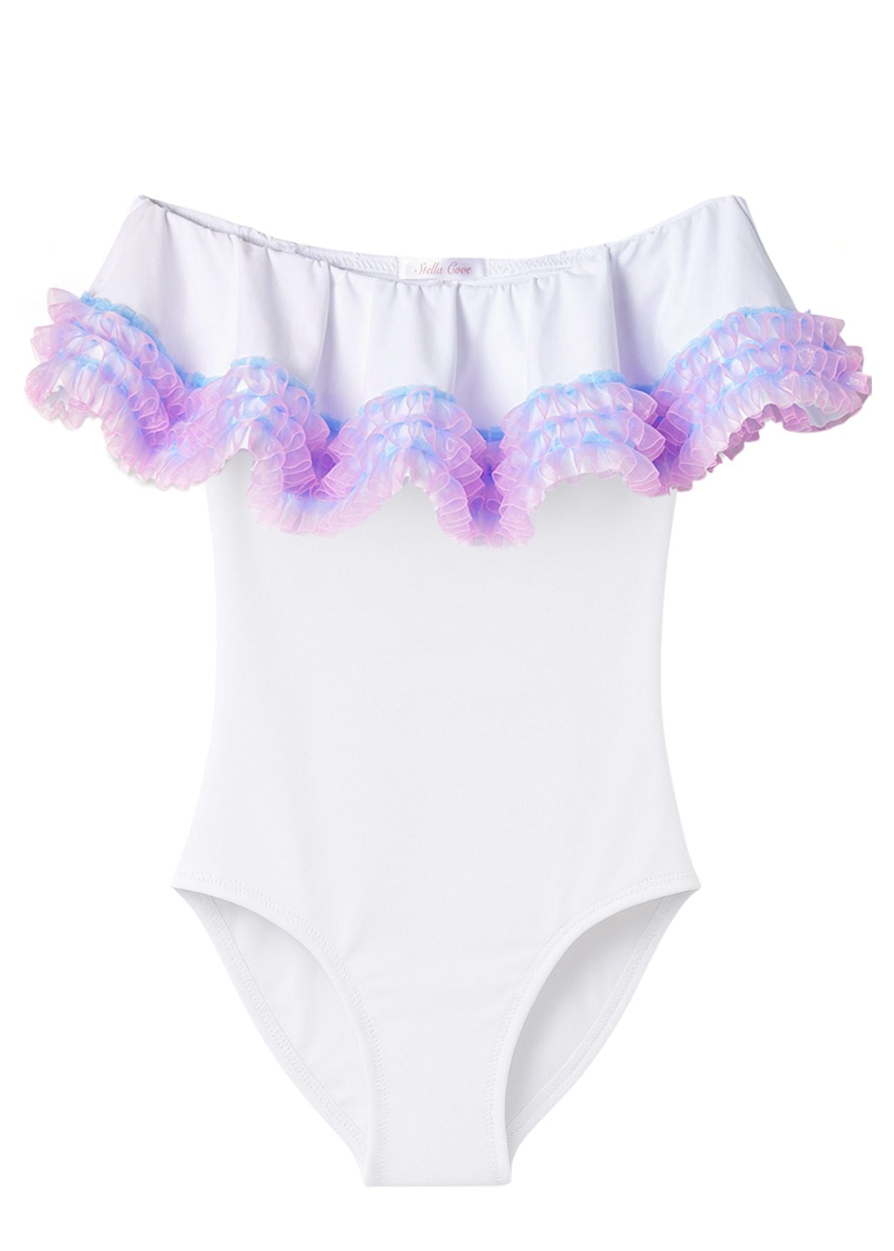 chic white bathing suit for girls