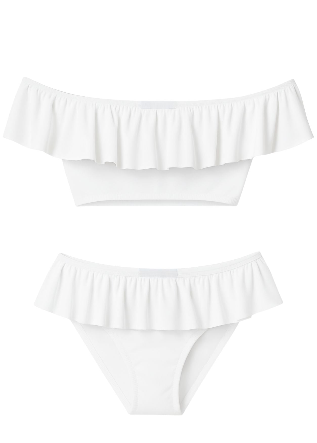 classic white bikini for girls