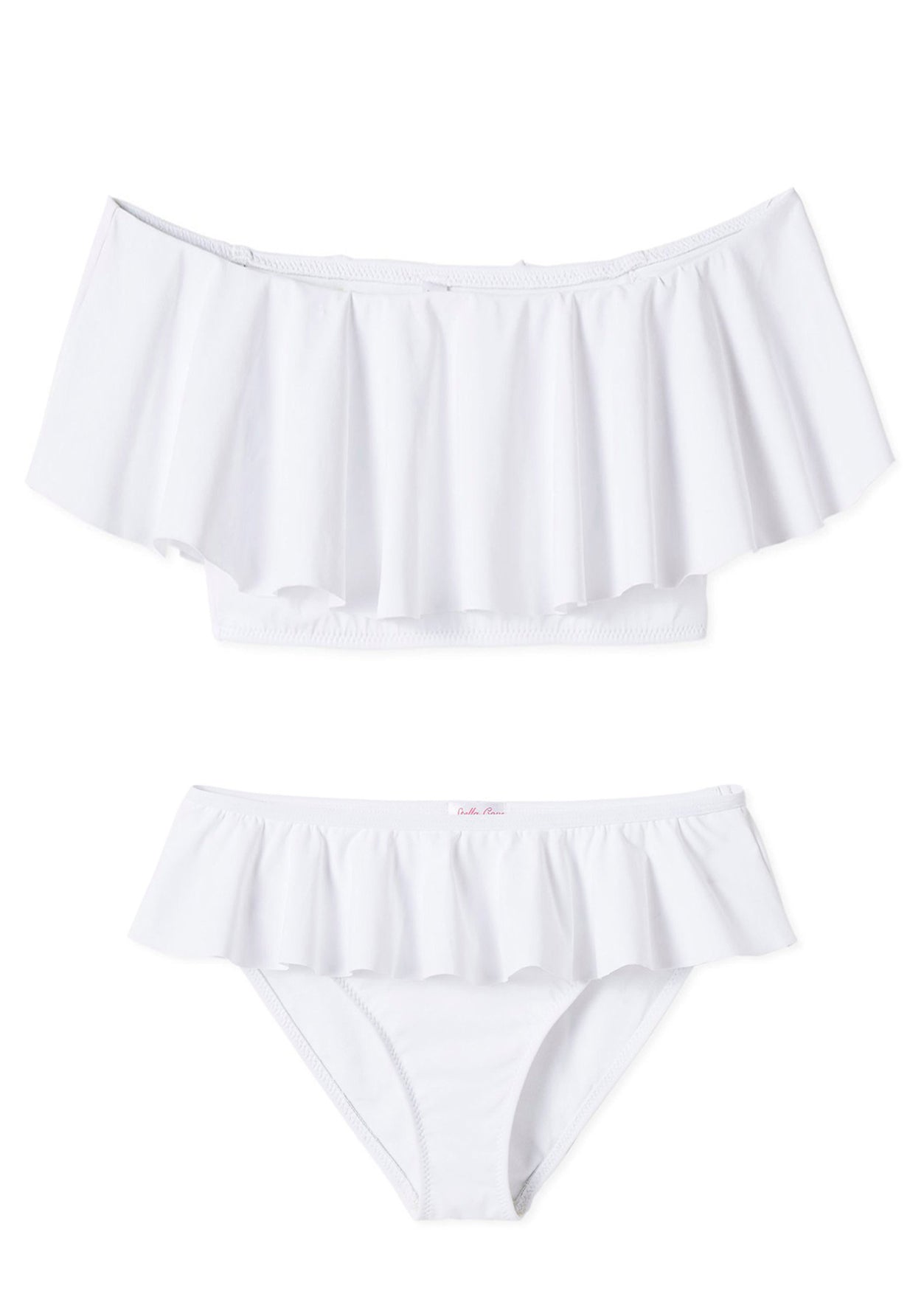 classic white bikini for girls