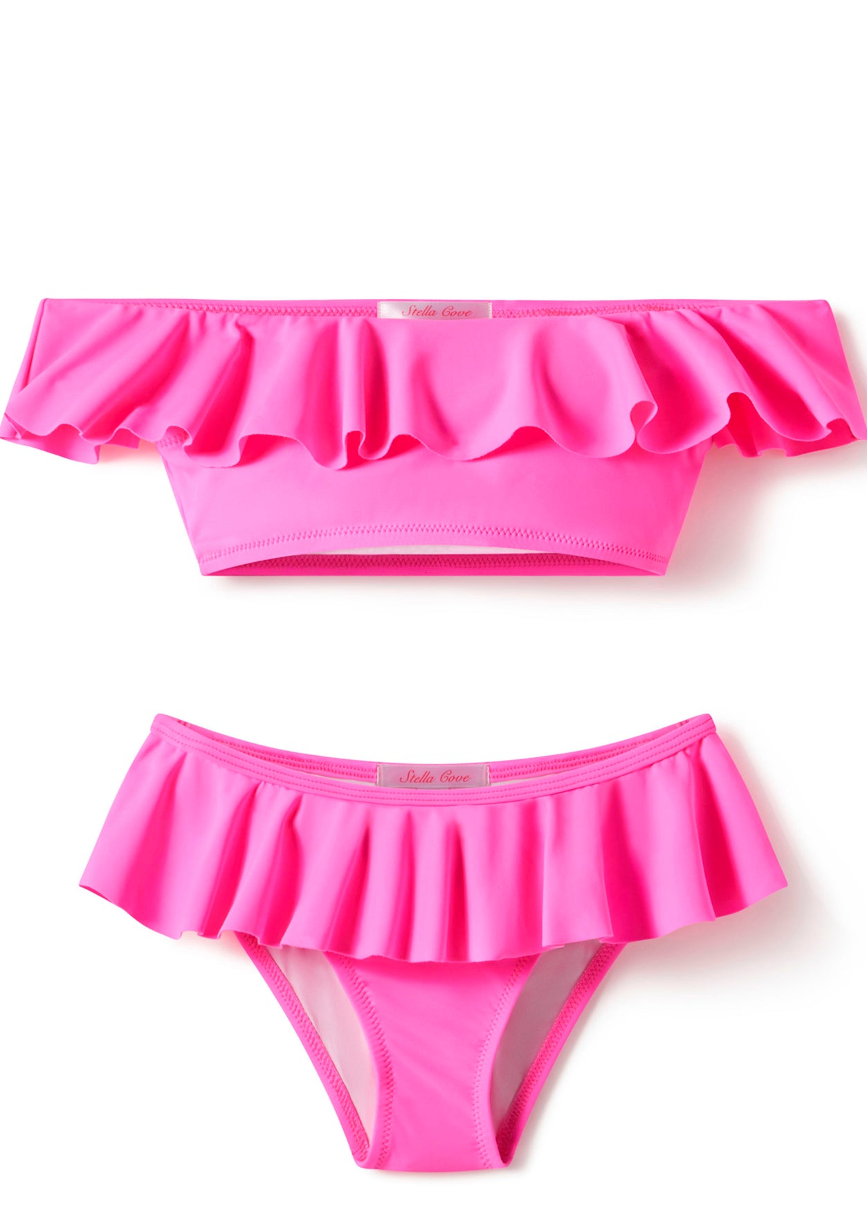 cute neon pink bikini for girls