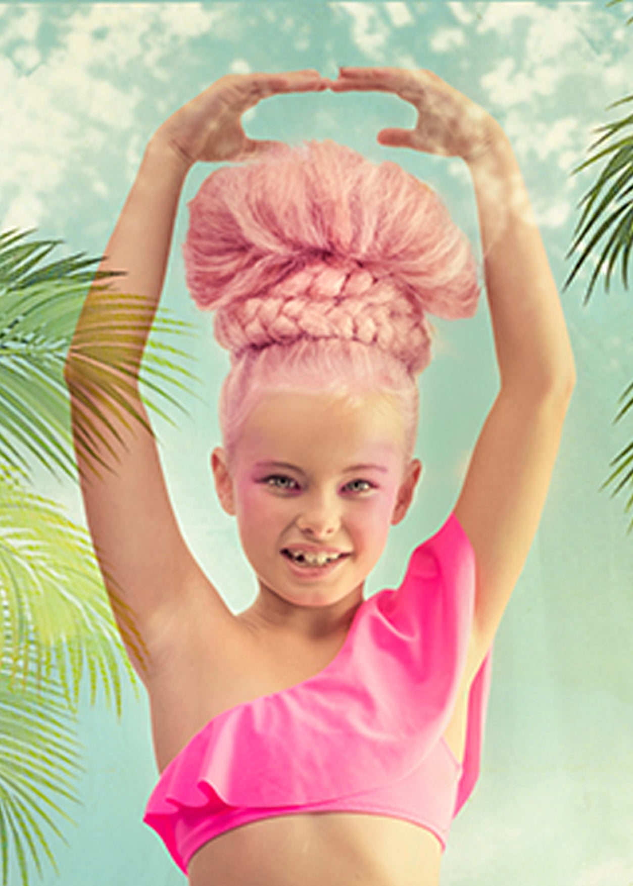 cute pink bikini top for teen girl