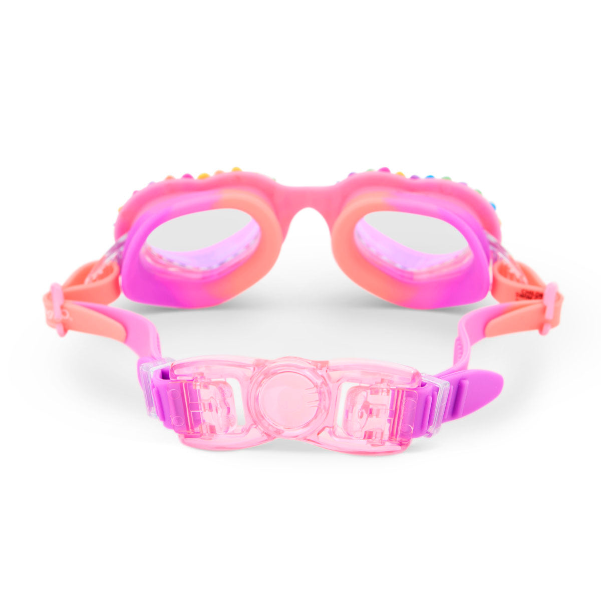 girl colorful swimming goggles