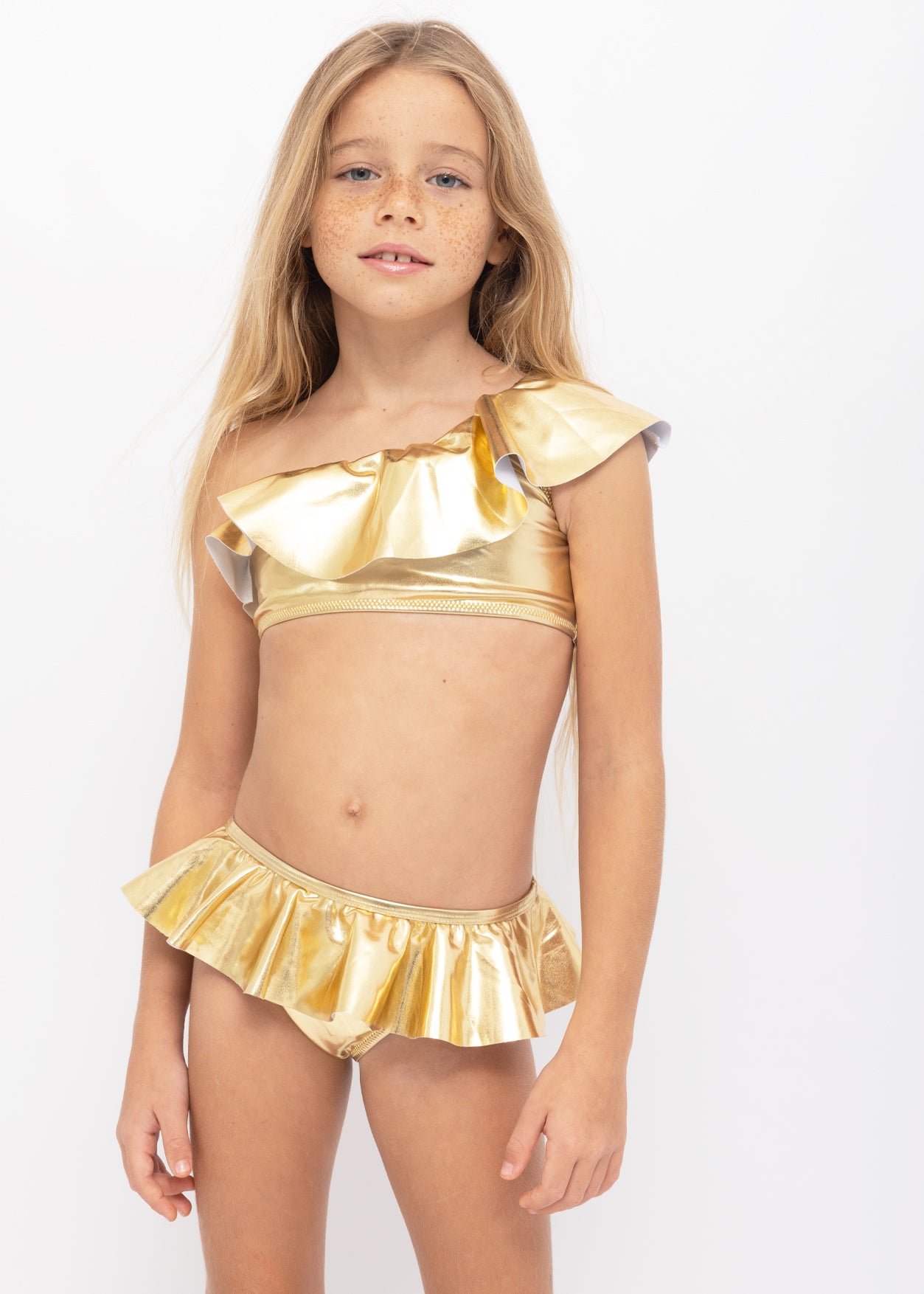 Gold One Shoulder Bikini