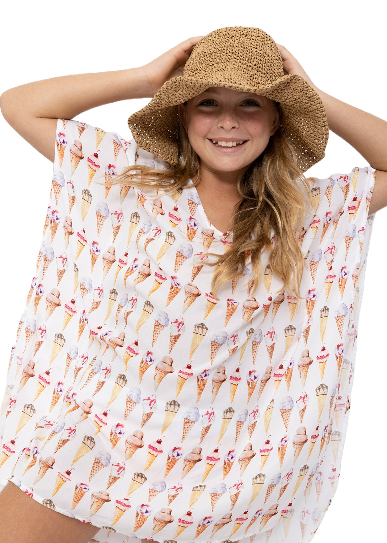 icecream beach cover-up for tween girls