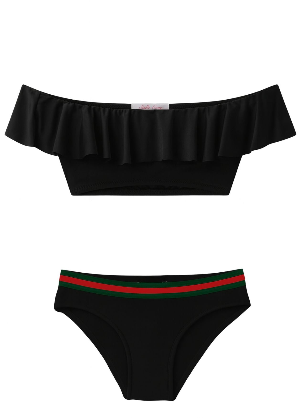 Black Ruffle Bikini for Girls – Stella Cove