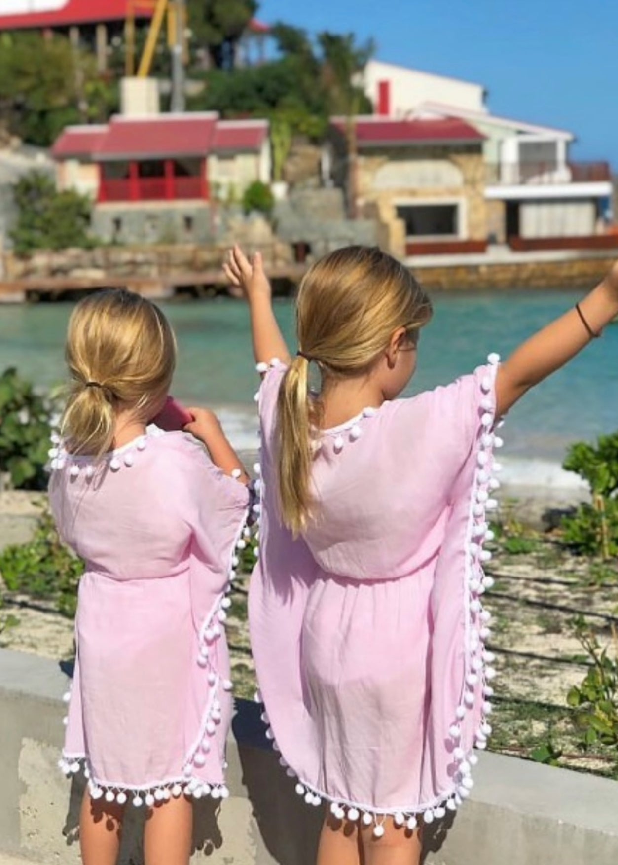 pink beach cover up for girls