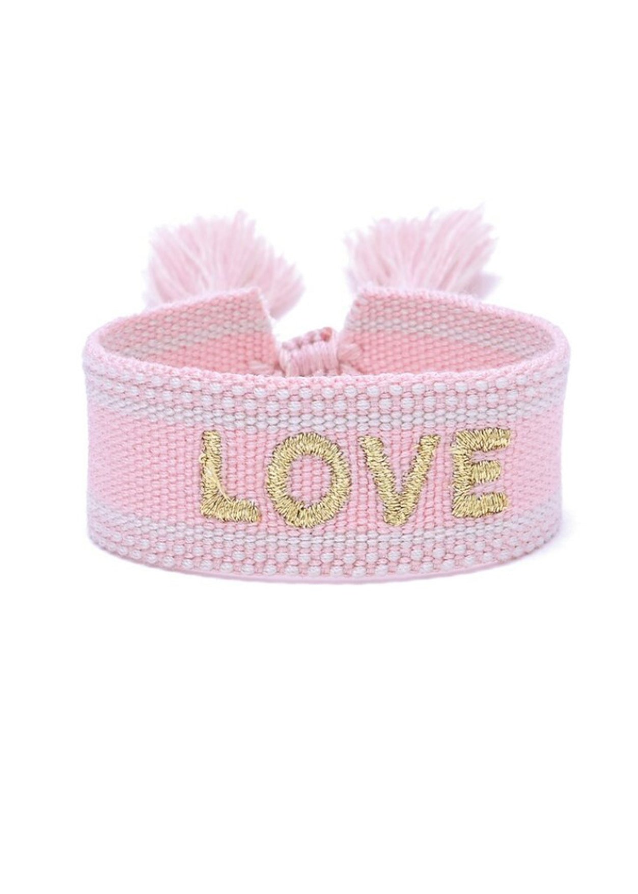 pink friendship LOVE bracelet