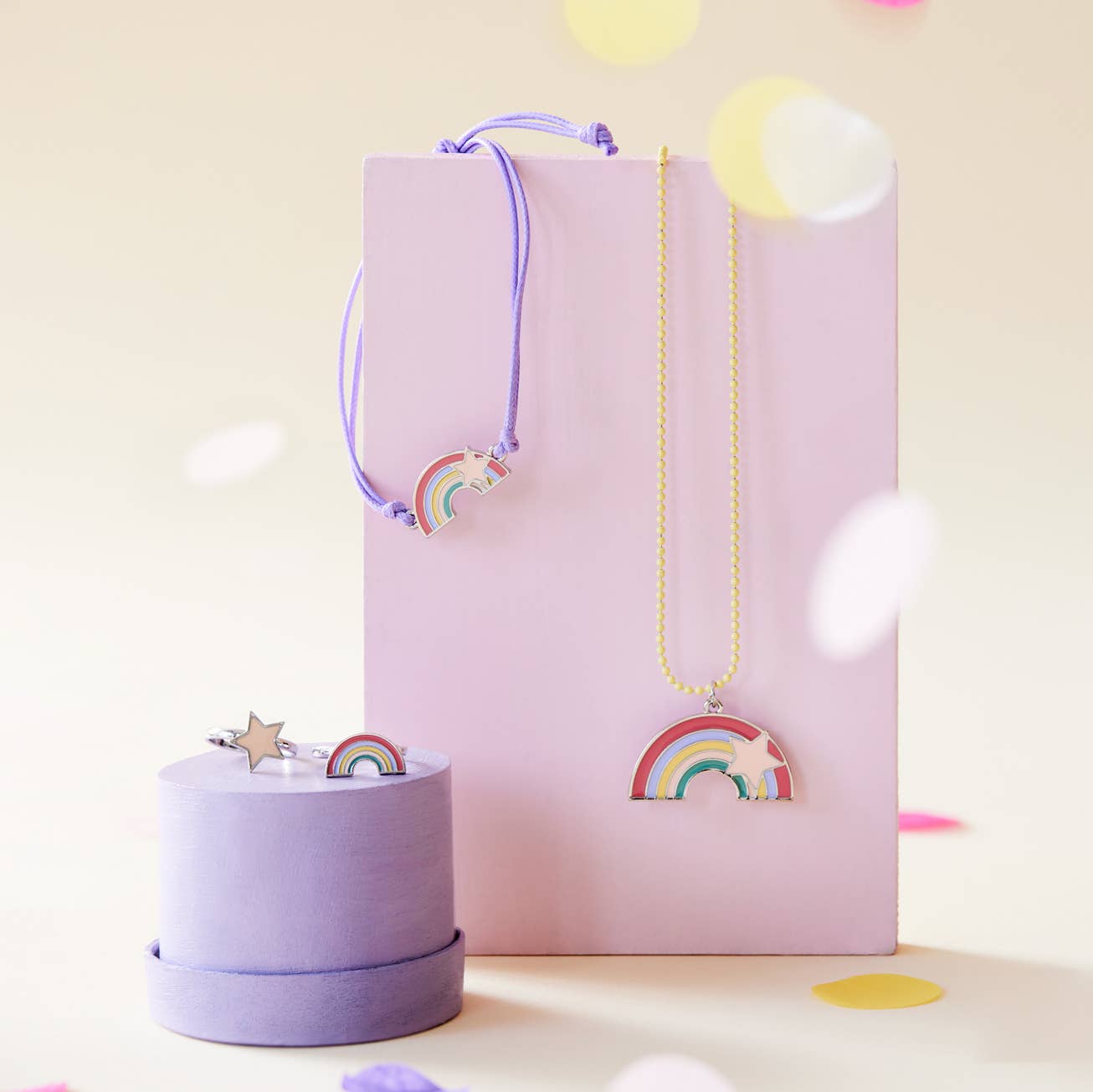 rainbow necklace beach jewelry for girl