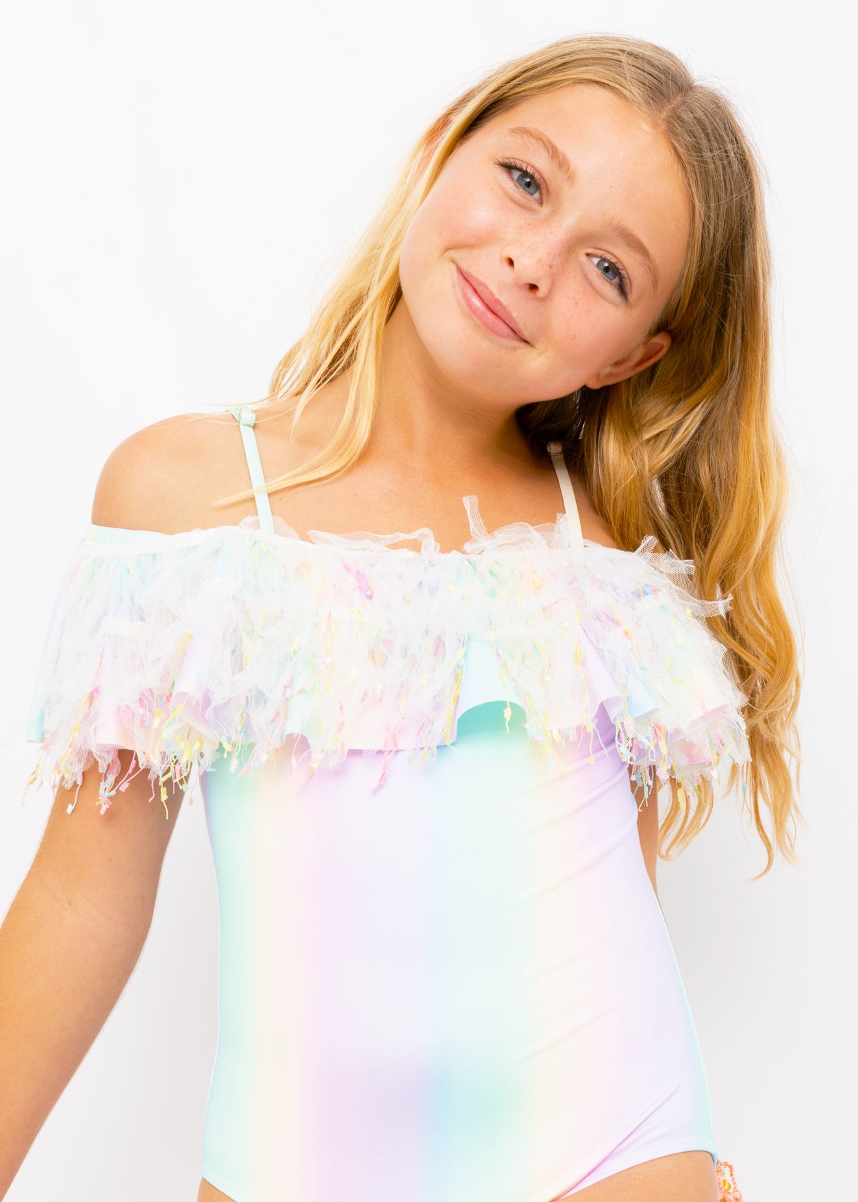 rainbow swimsuit for girls, beachwear for girls, swimwear for girls