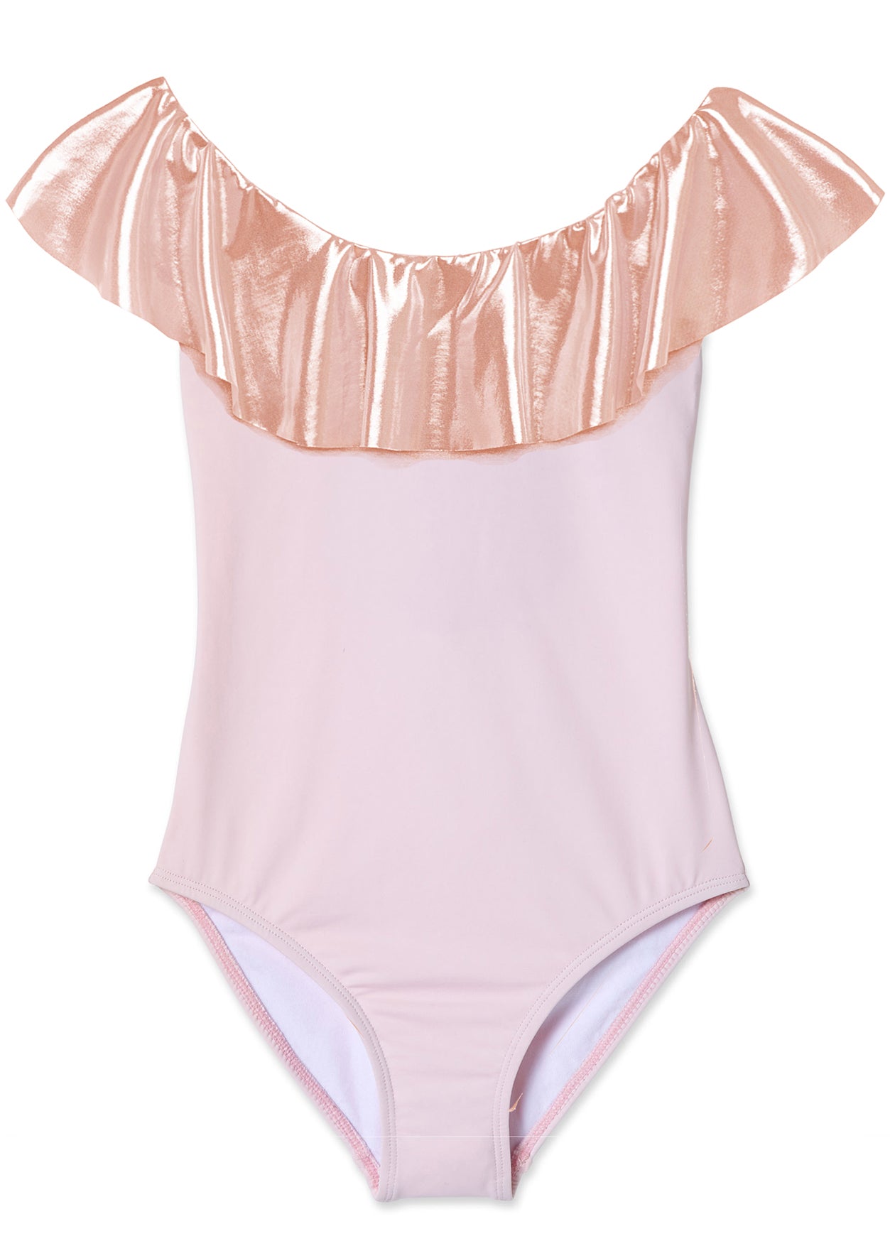 Rose Gold Ruffle Swimsuit