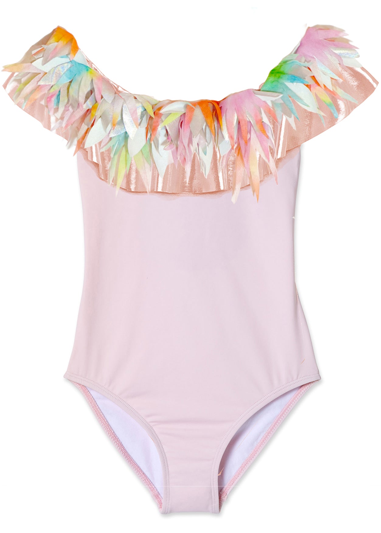 Beachwear for girls, pink swimsuit for girls, pink swimwear for girls