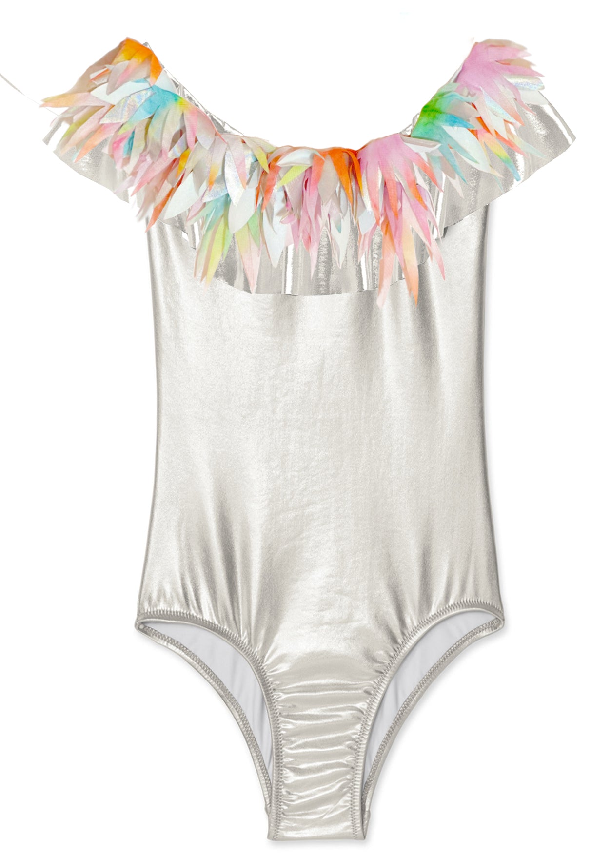 silver swimwear for girls, silver swimsuit for girls