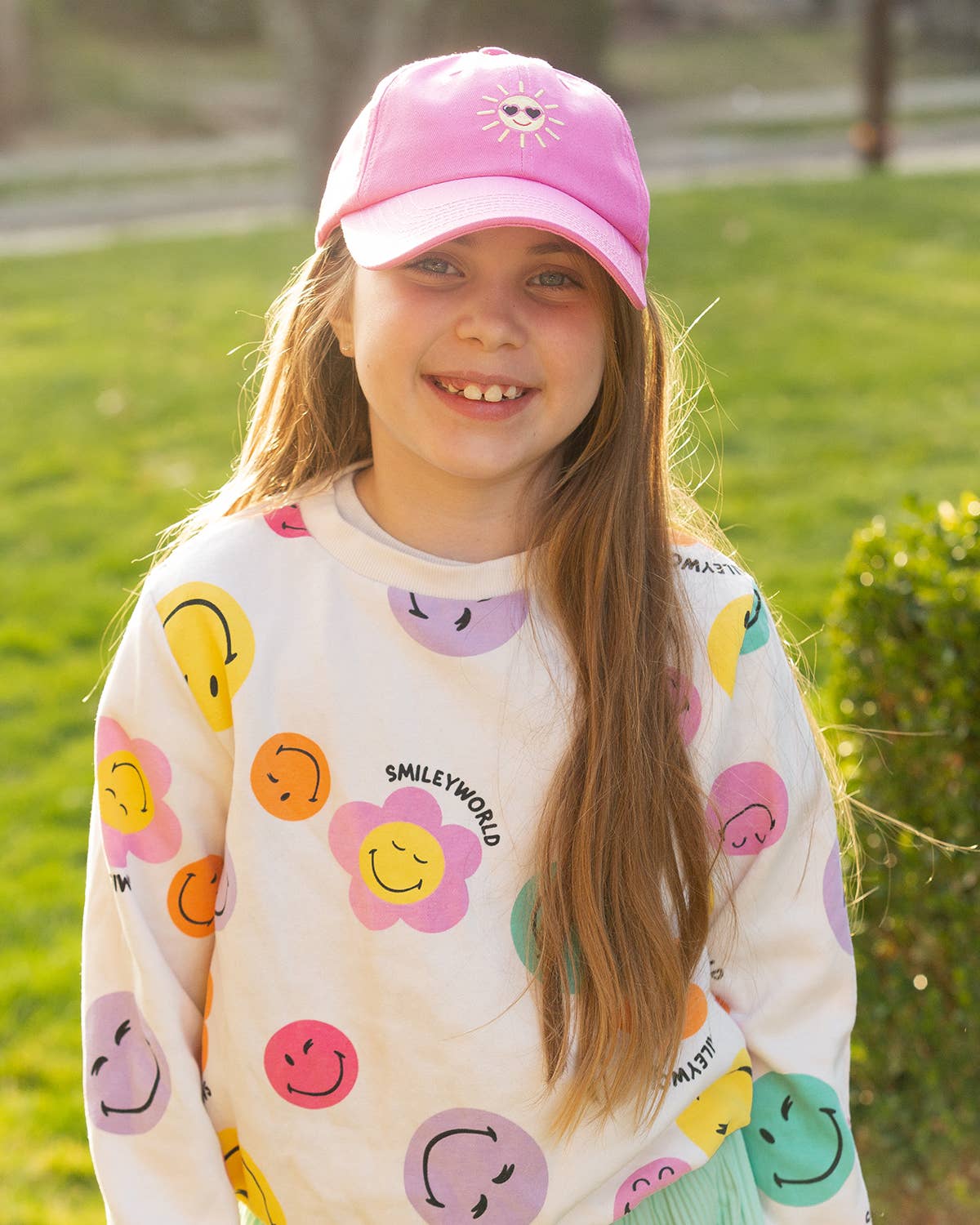 sun pink hat for girls