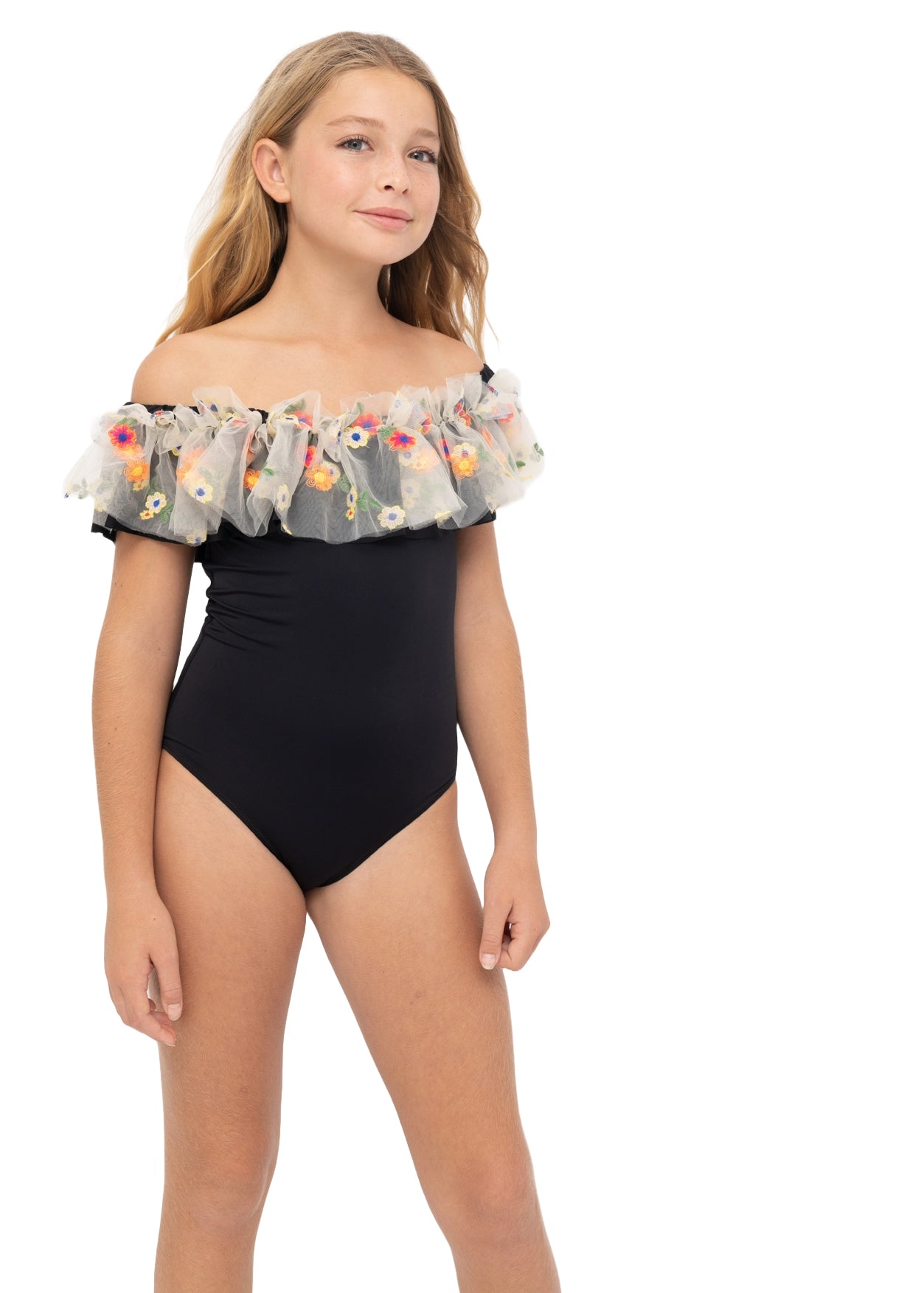 teen swimwear with flowers