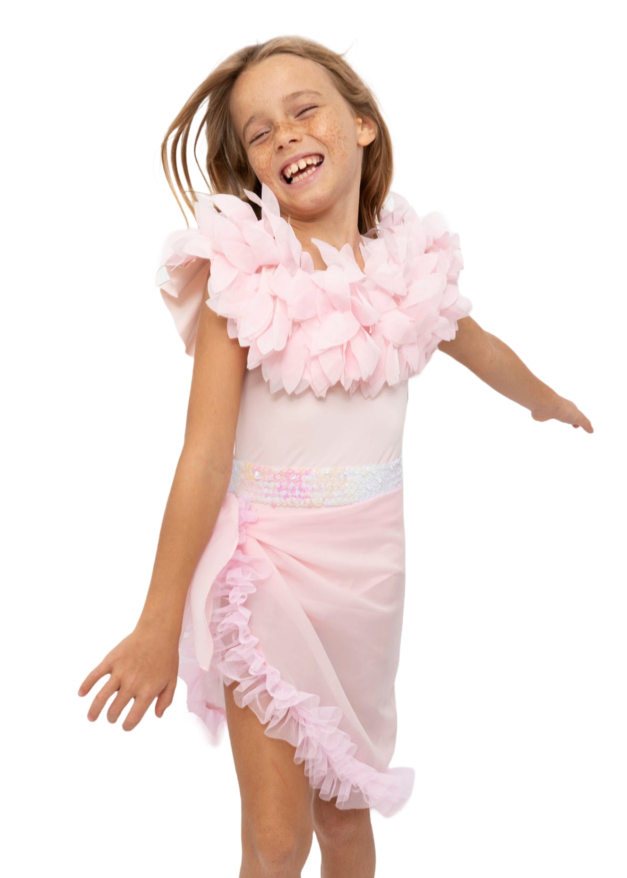 tulle pareo pink cover up for girls