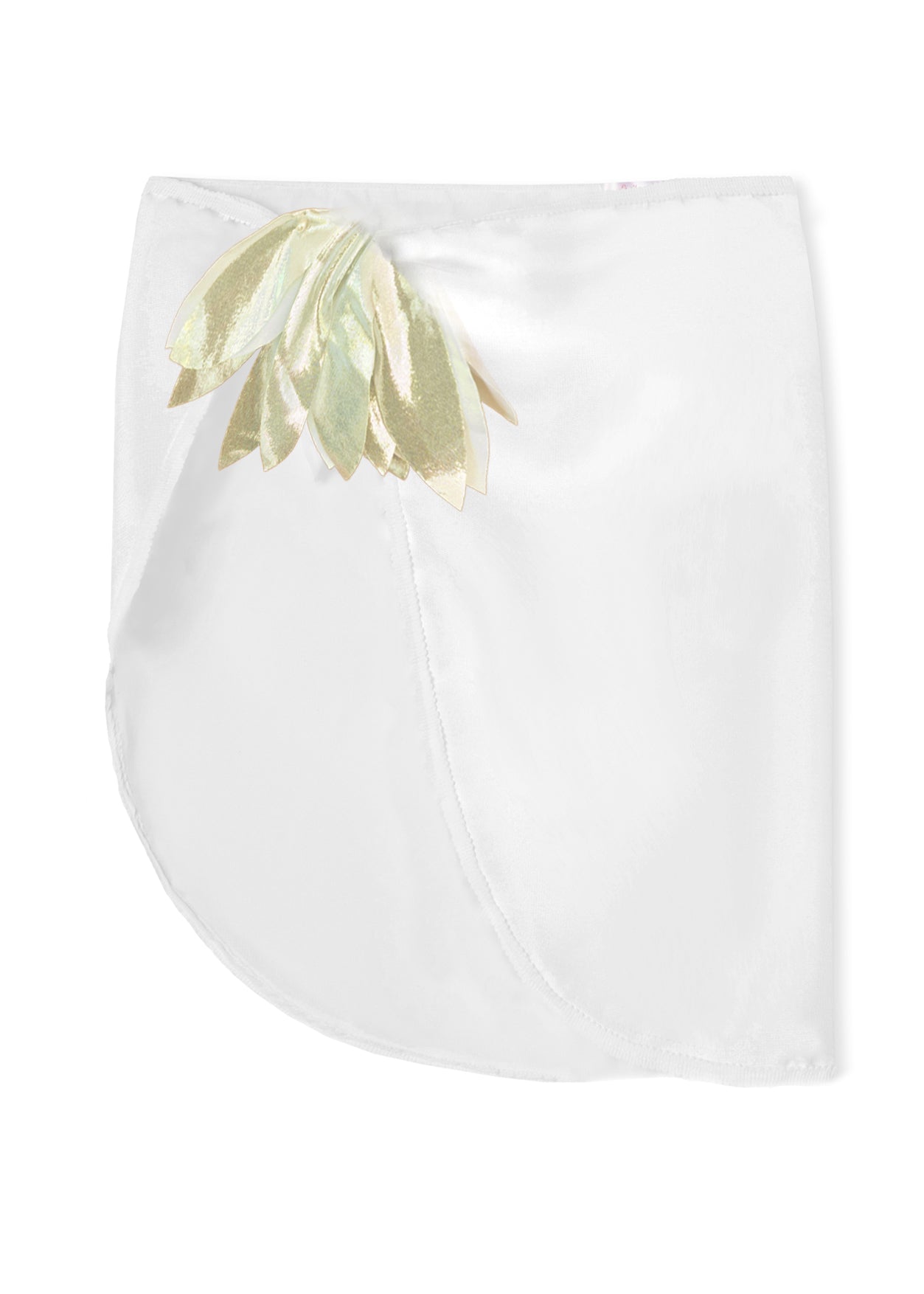 White Pareo with Gold petals