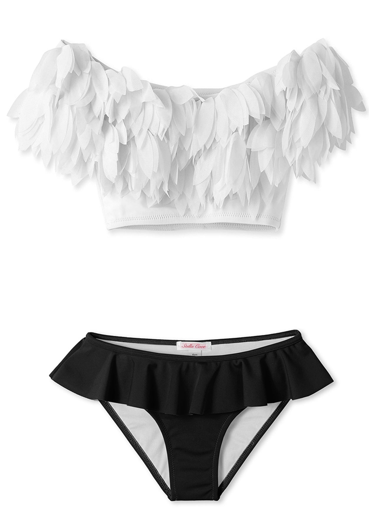 White Petals & Black Bikini