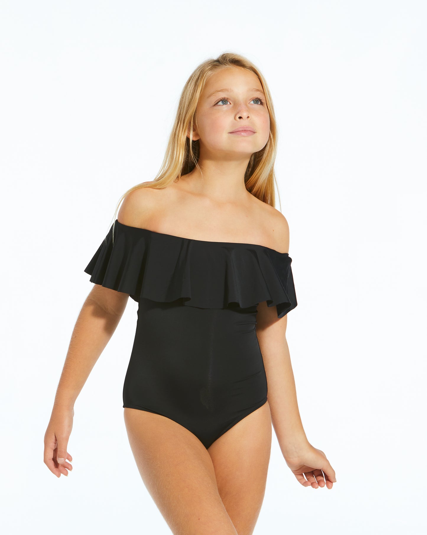 classic black swimsuit for girls