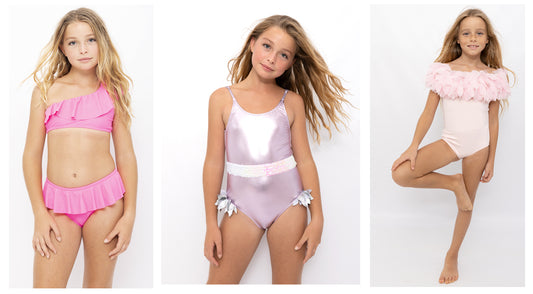 pink bikinis for girls, pink swimsuit for girls, swimwear for girls