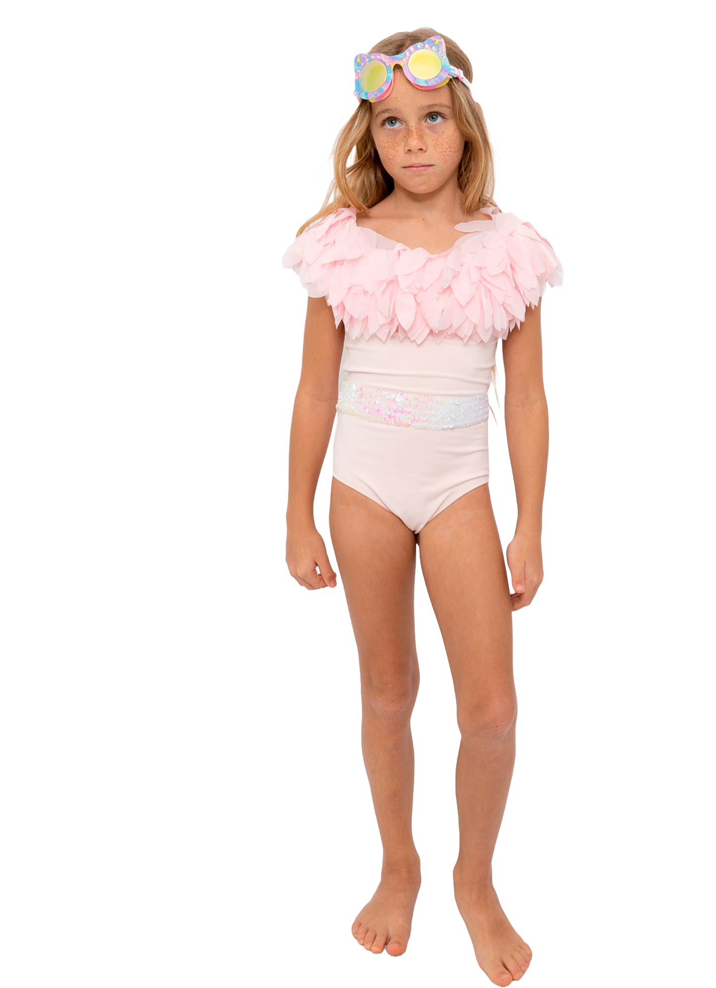 swimwear for girls, pink swimsuit for girls, pink bathing suits for girls