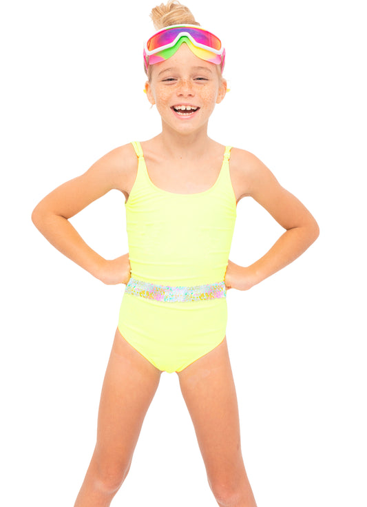neon yellow swimsuit for girls, neon yellow bathing suit for girls