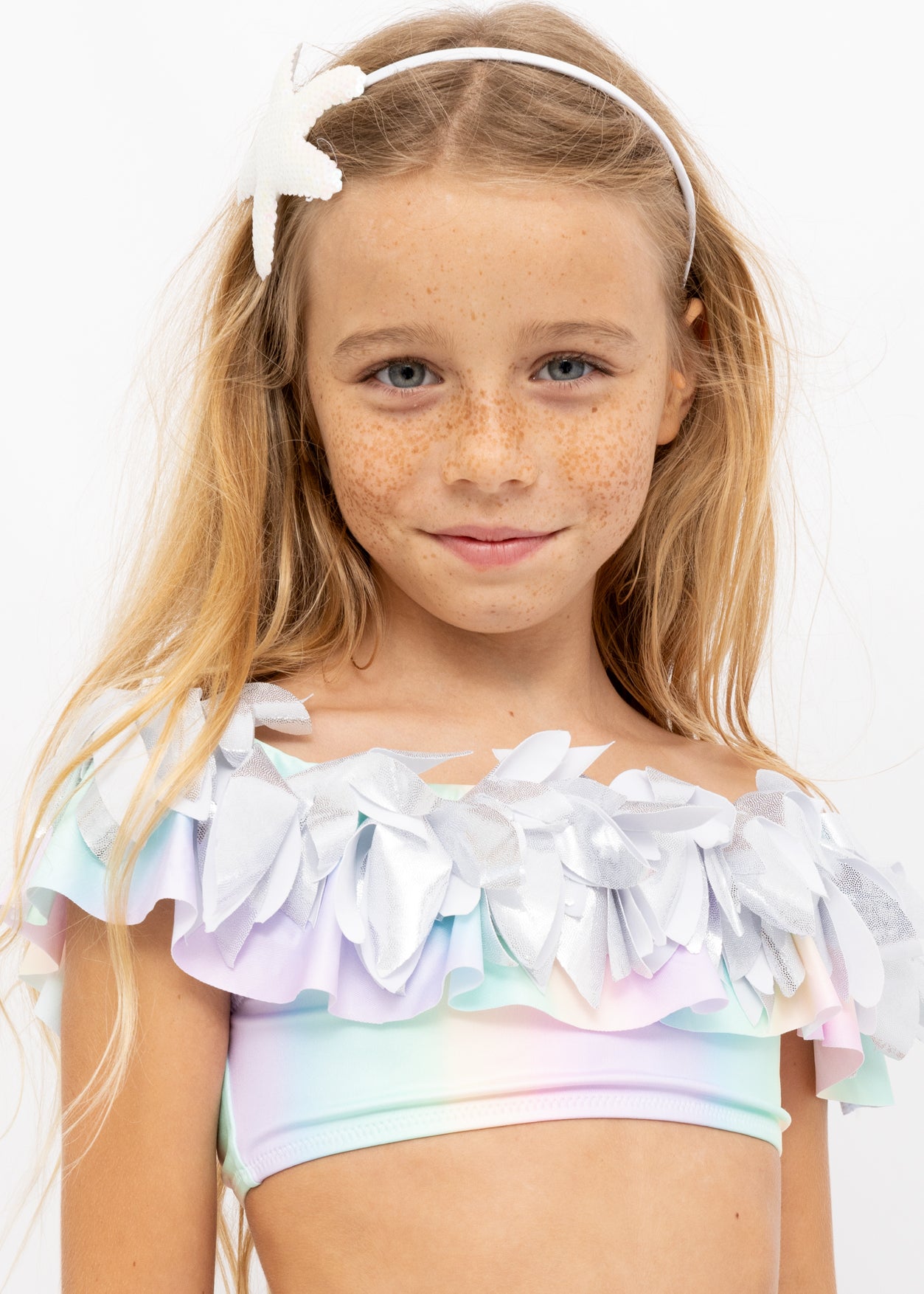 rainbow bikini for little girls, swimwear for girls, beachwear for girls