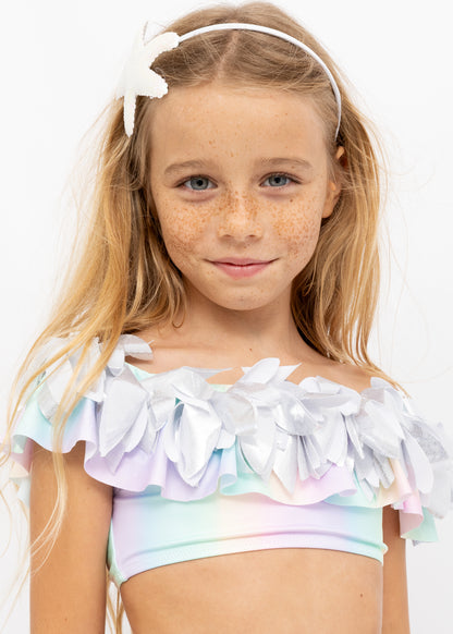 rainbow bikini for little girls, swimwear for girls, beachwear for girls