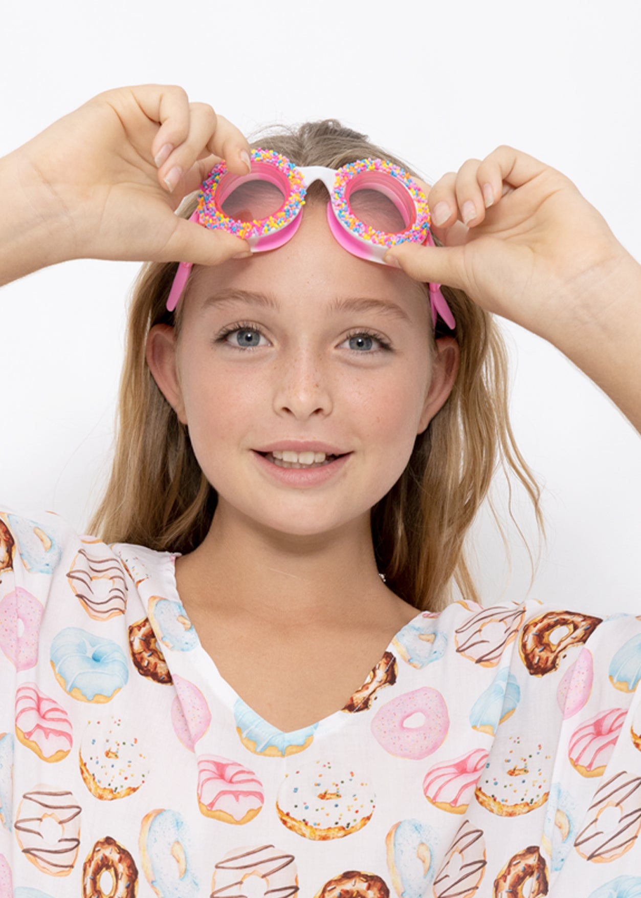 beachwear for girls, donut goggles for girls