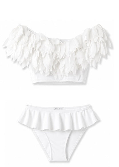 White Bikini with White Petals