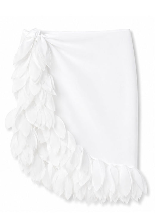 White Pareo with Petals