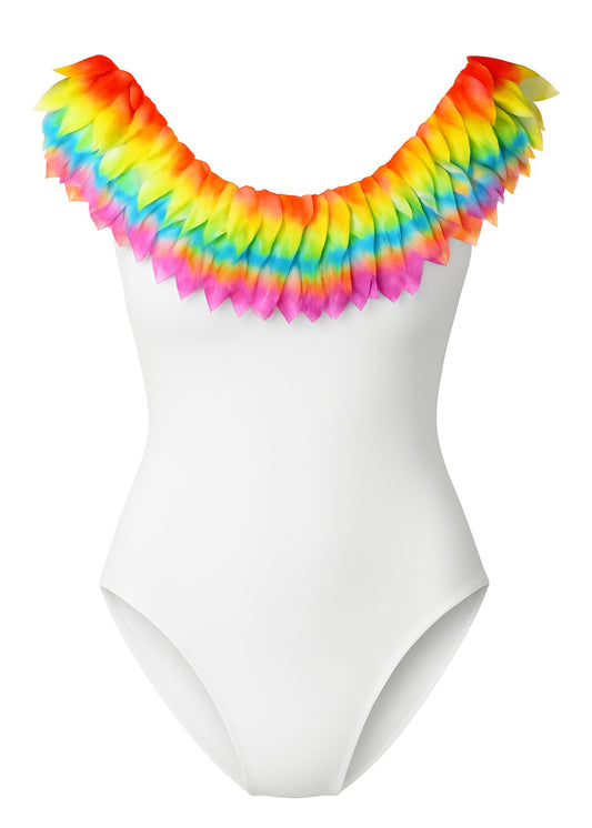 Womens White I Love You Forever Swimsuit