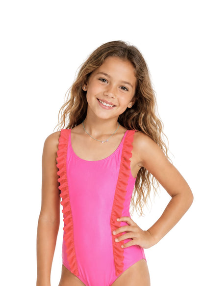 Pink Frill Swimsuit for Girls