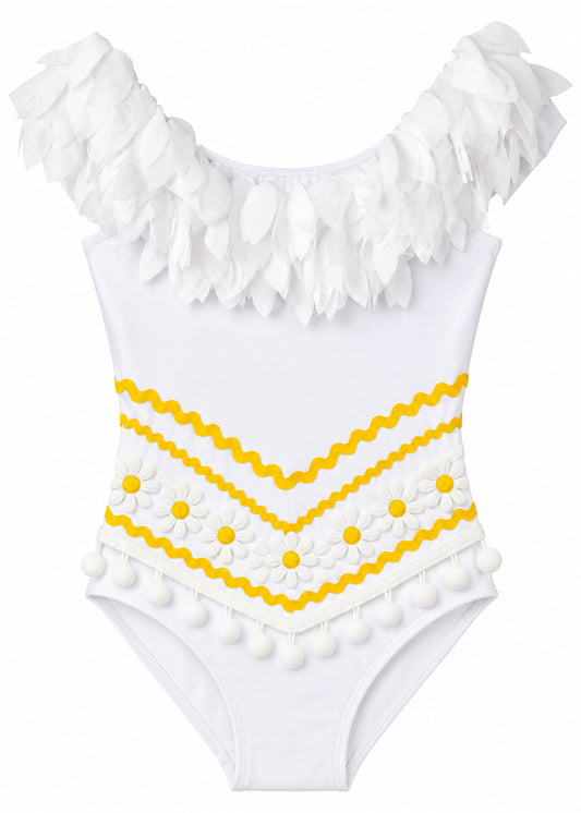 Petal & Daisy White Swimsuit