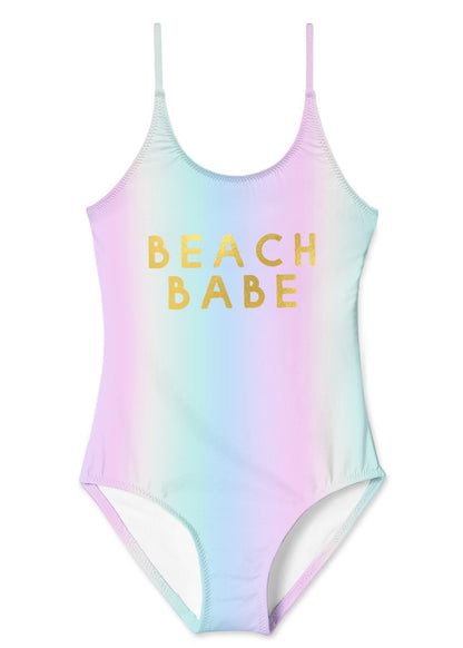 beachwear for girls, swimwear for girls, rainbow swimsuits for girls