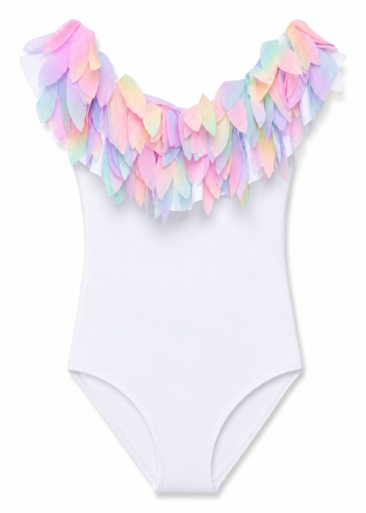 beautiful unicorn petals white bathing for girls