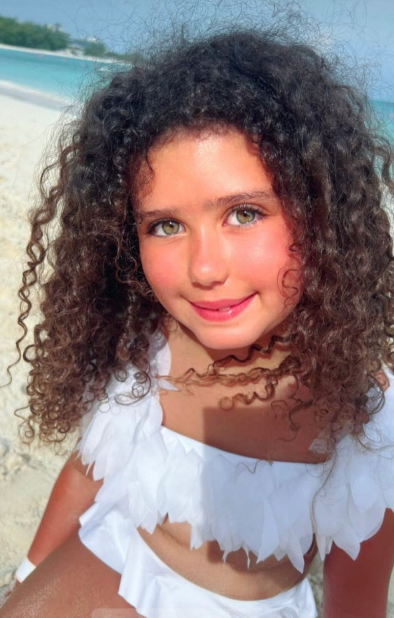 beautiful white swimwear for girl