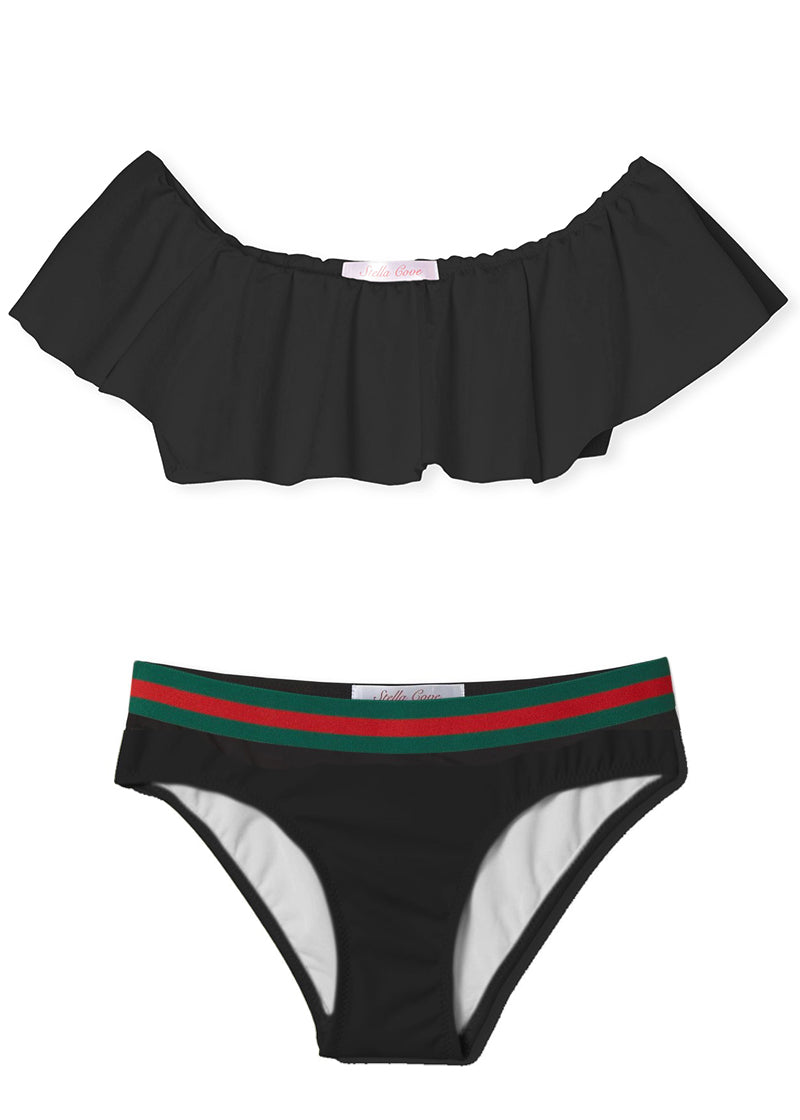 Black Ruffle Bikini For Girls Stella Cove black-ruffle-bikini-for-girls-stella-cove