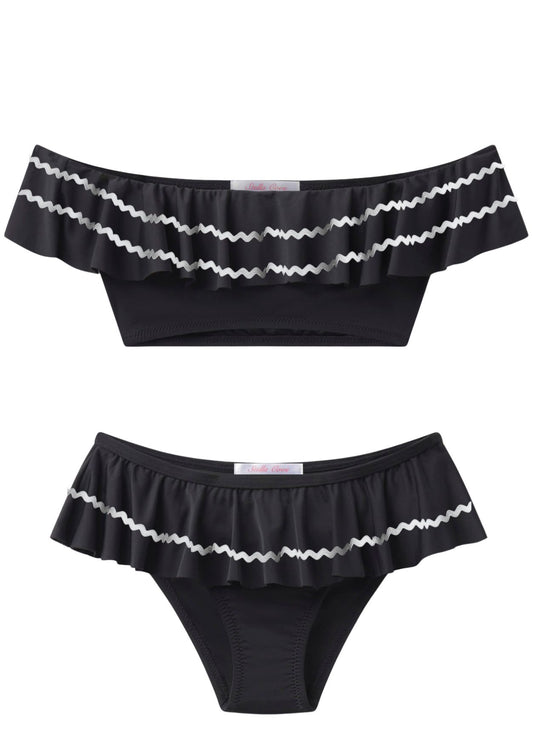 chic black bikini for girls