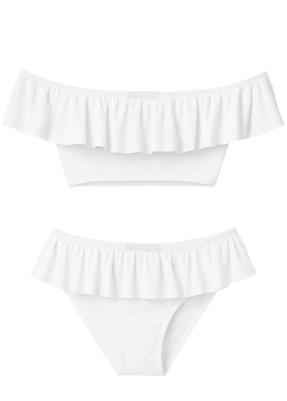 classic white bikini for girls