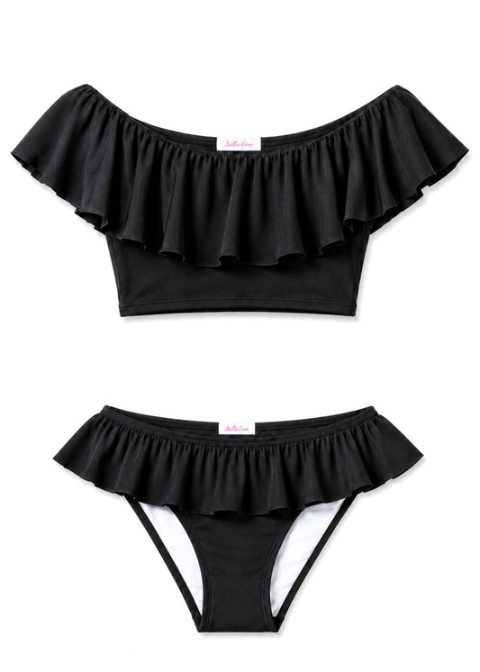 cool black swimwear for girls