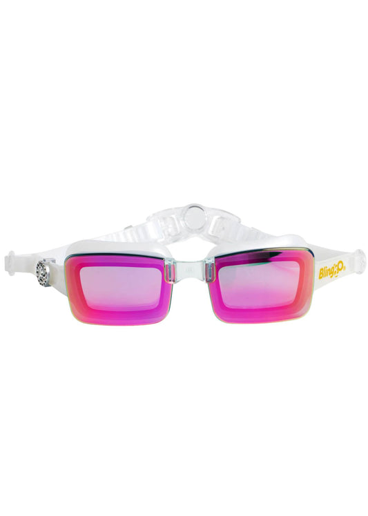 cool white swimming goggles for girls