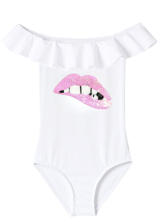 cool white swimwear for gils