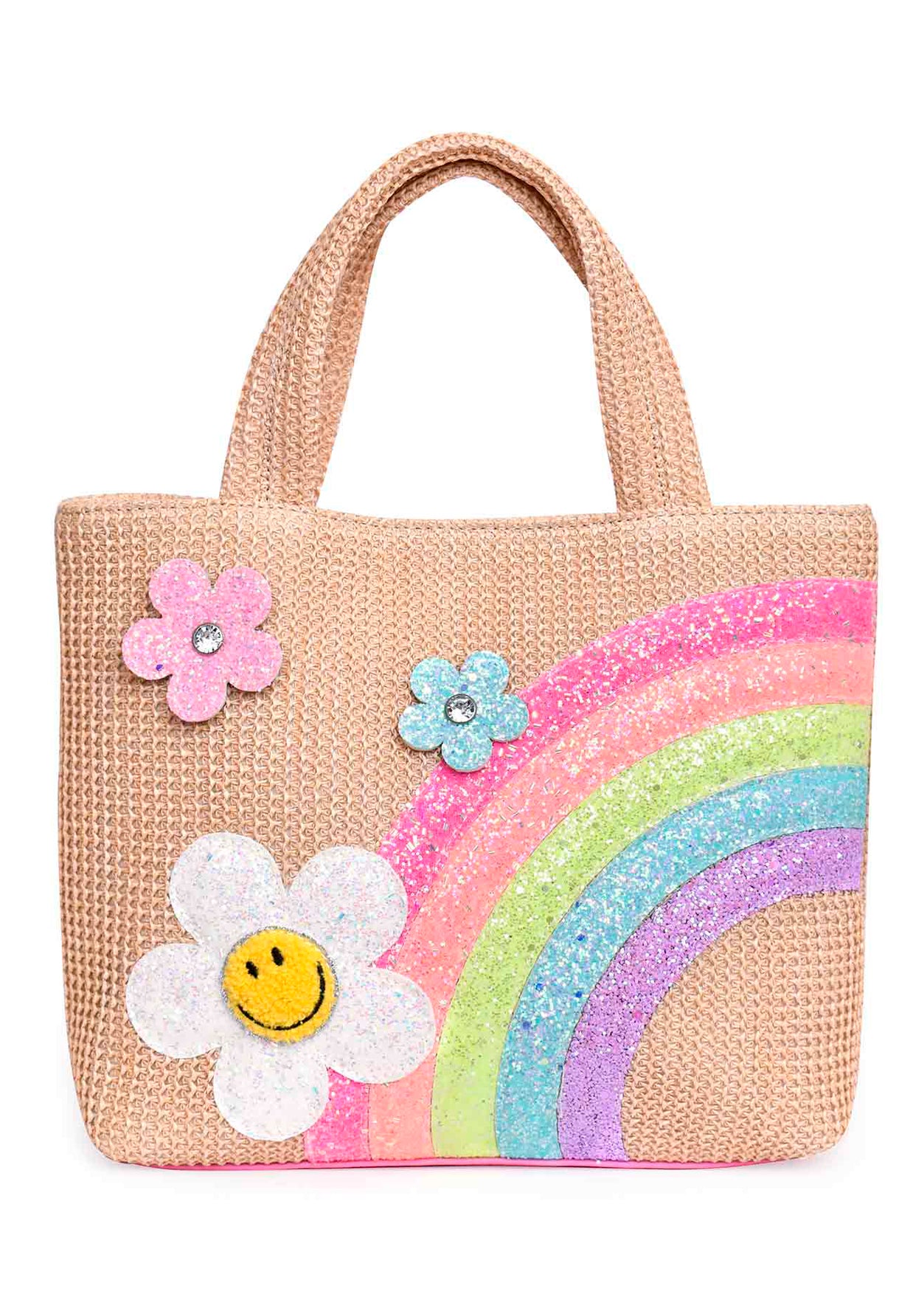 cute rainbow beach bag for girls