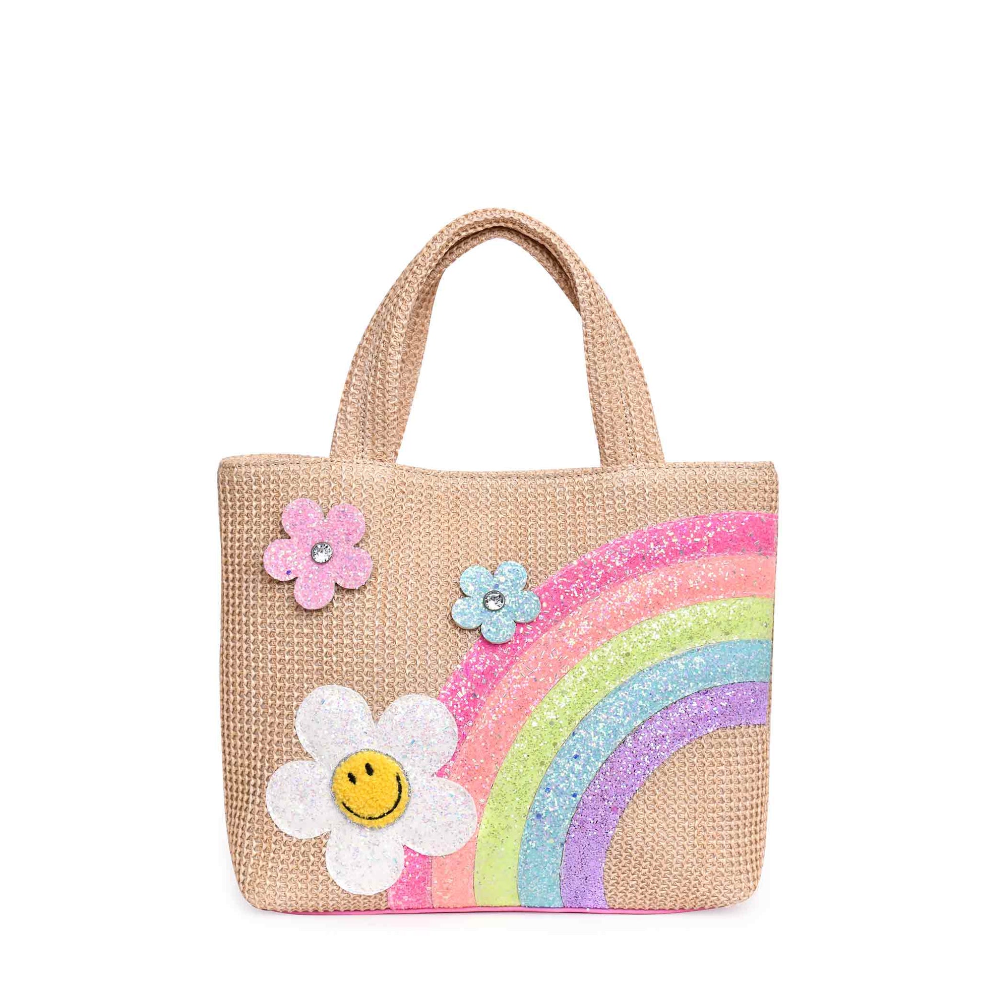 cute rainbow beach bag for girl